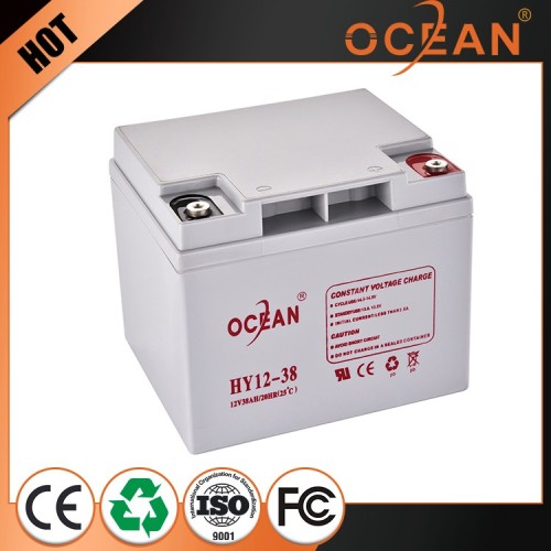12V certification 38ah factory supply large current agm deep cycle battery 12v