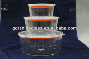 round glass food airtight storage containers