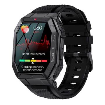 2023 Men's K55 SmartWatch：心拍数監視、Android互換性、IP68耐水性を備えた包括的なフィットネストラッカーとスポーツブレスレット