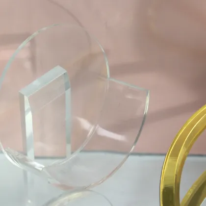 Apex pink counter acrylic cosmetics display design showcase