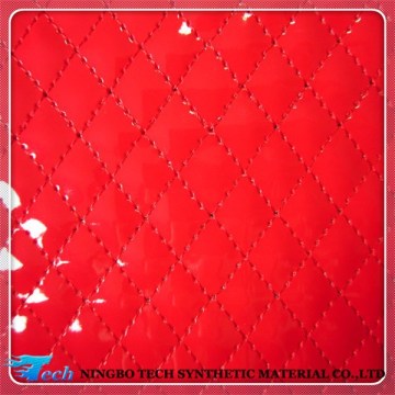 handbags red patent leather, new design quilted fabric leather(2015 cuero sinteticos para zapatos)