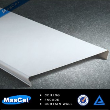 Finished construction aluminum sheet metal ceiling