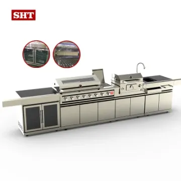 Wholesale Luxury Gas Charcoal Grill Outdoor BBQ Island Kitchen