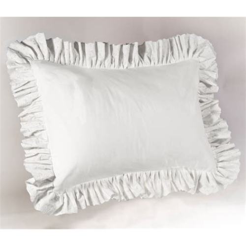 Ruffled edge pillow sham T200 Cotton