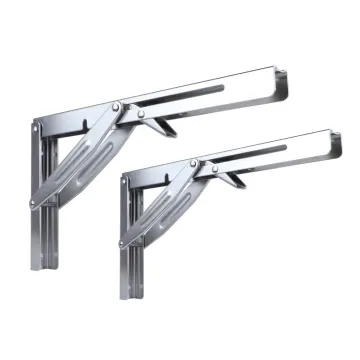 Wall-Mounted Stainless Steel Folding Shelf Bench with 550lbs Load Capacity
