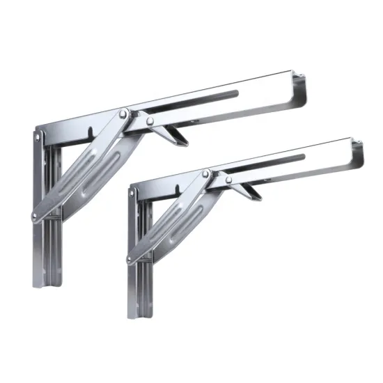 Wall-Mounted Stainless Steel Folding Shelf Bench with 550lbs Load Capacity