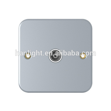 UK type 1 gang TV socket/metal plate