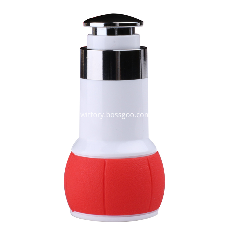 Red Leather Grain smart car charger