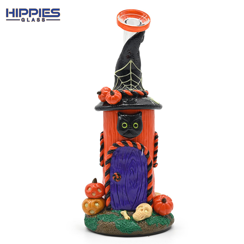 3D Cartoon Dab Rigs with Halloween cat