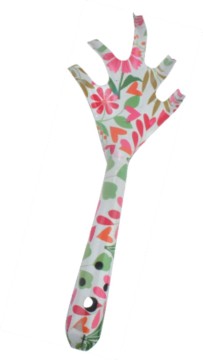 woman garden floral rake
