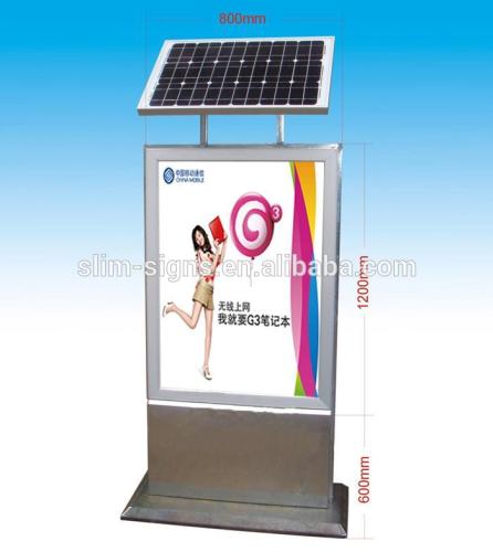 Customized LED light Box with Solar Panel Fixture