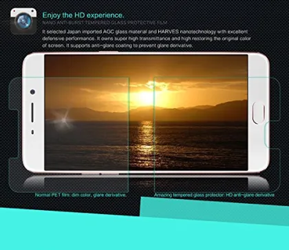 For OPPO R9 Screen Protector,Premium 0.33mm High Definition Tempered Glass Screen Protector for OPPO R9 5.5 inch