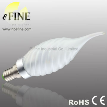 led taper candle twisted shape 3W E14