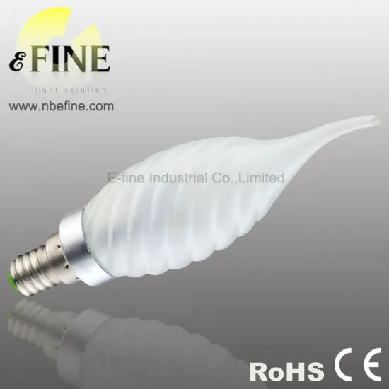 led taper candle twisted shape 3W E14