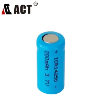 3.7V 1/2AA rechargeable battery 14250 280mAh