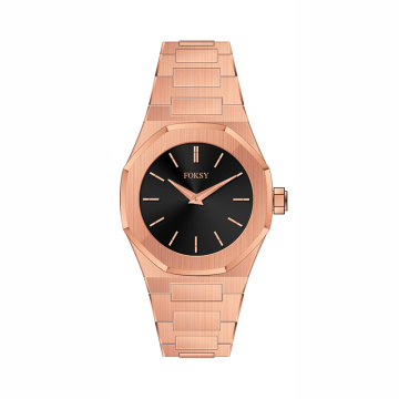 New hot trendy solid stainless steel thin watch