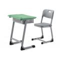 Fixed single school students study desks and chairs