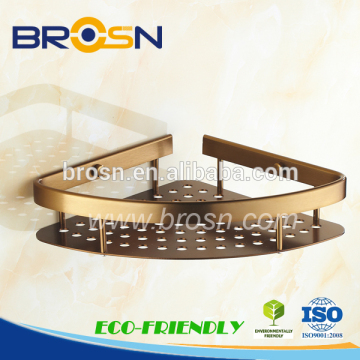 NINGBO Wall Mounted Bathroom Aluminum Double shelf /SLIVER #16061k