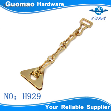 Triangle style handbag decorating parts with "8" ring