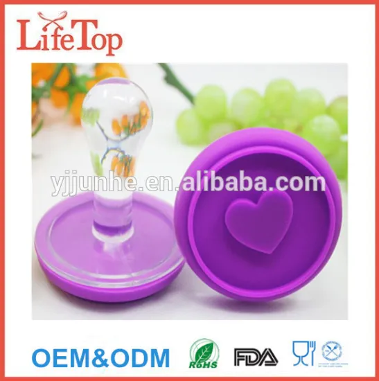 Heart Silicone Stamp with Handle for Cookies and Fondant