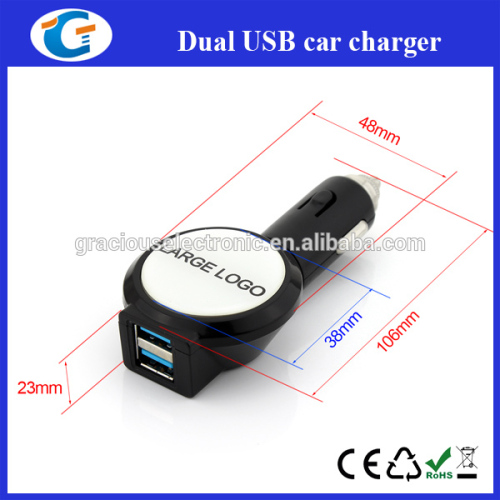 mobile phone car charger with dual usb output