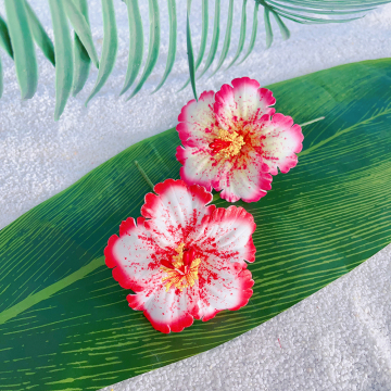 3 1/2" Hand-made Foam Hibiscus Hair Pick