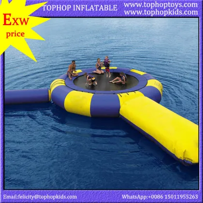 chinese manufacturer water park equipment inflatable sports water jumping bed trampoline