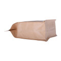 Bolsa de café de papel kraft marrón personalizada con lazo de hojalata