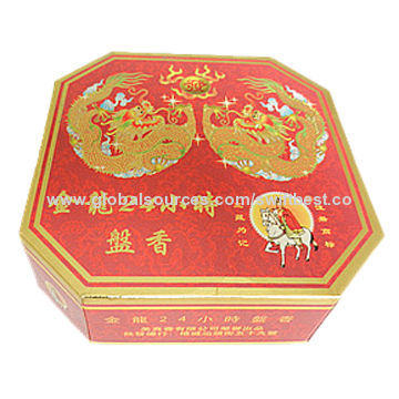 Paper Packaging Box for Promotional Use, Gold or Silver Stamping Finish