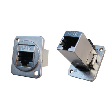 Waterproof IP65 Panel Mount RJ45 Ethernet Connector - Cat6 Compatible