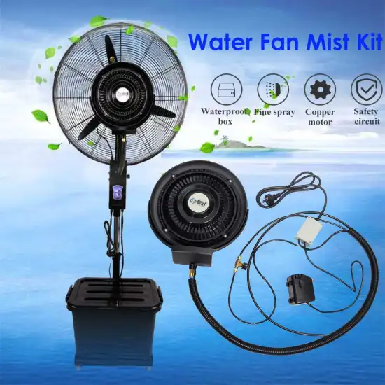 Portable Air Conditioning Water Mist Fan Mist Parts Centrifugal Atomizing Main Machine Outdoor Air Cooler Fan System AC220-240V