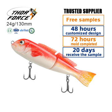THORFORCE 130mm 24g Two-Segment Sinking Freshwater Glide Bait Swimbait Lures