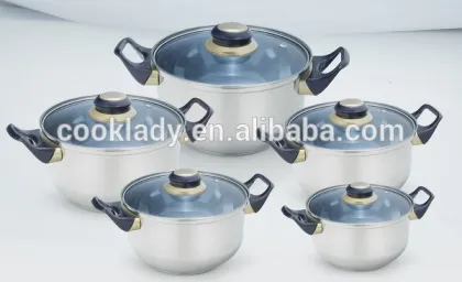 10pcs cheap item master chef stainless steel cookware set
