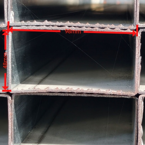 Verzinktes Vierkantrohr 48*98*1,4 mm