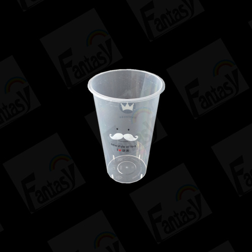 Disposable Pp Cups Thick hard bubble tea cup 16oz with lid Factory