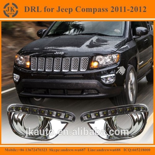 Best Selling LED DRL Light for Jeep Compass Excellent Quality LED Daytime Running Lights for Jeep Compass 2011 2012