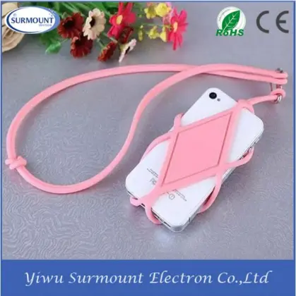 Funny Necklace Straps Novelty Mobile Phone Holder Silicone Mobile Phone Holder