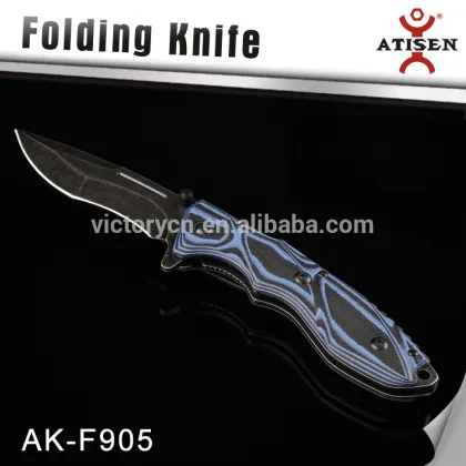 New Folding Knife Stonewash Blade Outdoor Survival Tools Camping Knife G10 Handle