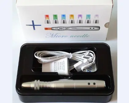 Rechargeable electric microneedle therapy system mesotherapy pen & microneedle gun