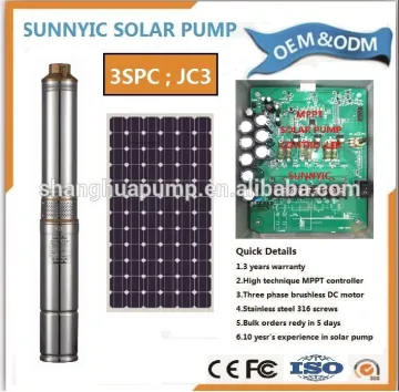 Solar submersible water pump