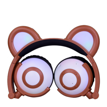 Auriculares que brillan intensamente auriculares inalámbricos de la música del oído de Panda