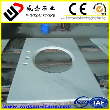 Stellar White Turkey White Crushed White marble bathroom Vanity Top