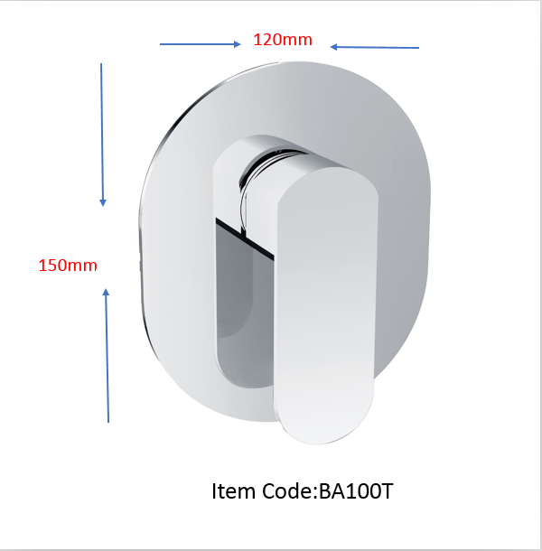 Stainless steel concealed mixing valve