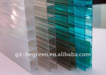 Polycarbonate Hollow Roofing Sheet,PC Sunshine Sheet,Transparent Covers for Canopies,Plastic Sheets for sale