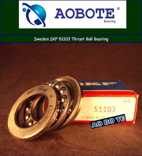 Single Row Thrust Ball Bearing For Crane Hook , Swden Skf 51103
