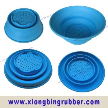 Large volume silicone kitchen sink basket strainer