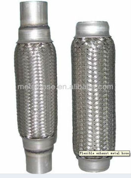 High pressure flexible braided metal corrrugated hose for exhaust pipe