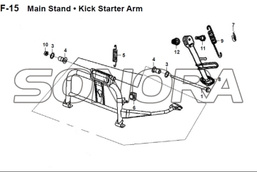 F-15 Main Stand Kick Starter Arm JET 14 XS175T-2 For SYM Spare Part Top Quality