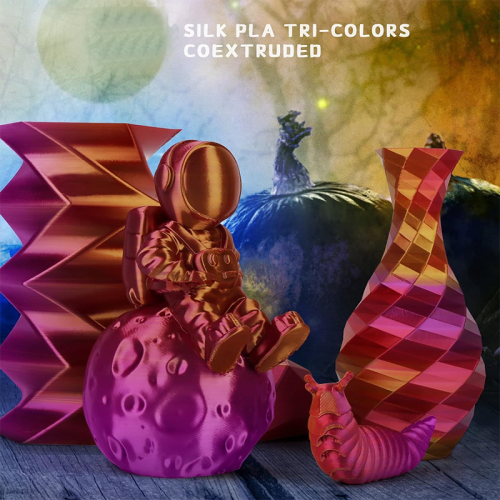 Shiny Silk Tri-Color Coextruded PLA Filament