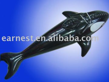 Inflatable x-sized black dolphin(with handle)